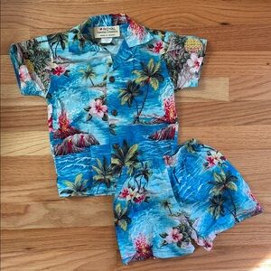 Hawaiian Print Matching Set